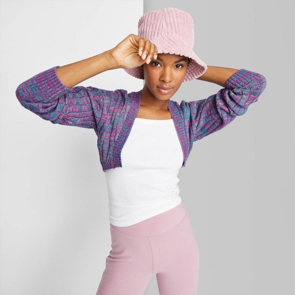 Wild Fable Spacedye rib knit shrug S